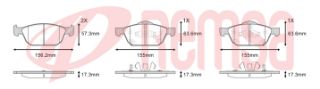 FREN BALATA İKAZLI ÖN HONDA CİVİC X (FC) 1.5 RS 17.30MM 2016- / CİVİC IX 1.6 I-DTEC 2012-2016 resmi