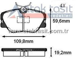 FREN BALATA ÖN MERCEDES E SERISI (W124) E 200 D 1993-1995 / E SERISI (W124) E 200 1993-1995 / E SERISI (W124) E 250 D 1993-1995 resmi