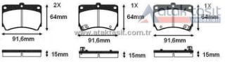 FREN BALATA ÖN İKAZLI MAZDA 323 III (BF) 1.4 1985-1991 / 1.6 1985-1991/ 323 IV (BG) 1.6İ 1989-1994/ 323 V (BA) 1.3İ 16V 1994-1998/ 323 V (BA) 1.5İ 16V 1994-1998 resmi