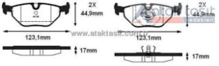 FREN BALATA ARKA BMW 5 SERISI (E34) 518 İ 1987-1995/ (E34) 520 İ 1987-1995/ (E34) 525 İ 1987-1995/ (E34) 530 İ V8 1987-1995/ 3 SERISI (E36) 320 İ 1990-1998 resmi