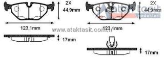 FREN BALATA ARKA BMW 5 SERISI (E39) 520 İ 1995-2003/ (E39) 523 İ 1995-2003/ (E39) 525 D 1995-2003/ (E39) 518 İ 1995-2003/ (E39) 525 İ 1995-2003/ (E39) 530 D 1995-2003/ (E39) 530 İ 1995-2003 resmi