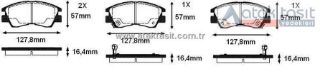 FREN BALATA ÖN İKAZLI MİTSUBİSHİ L 300 (P0W,P1W) 2.5 D 1986-2006 / L 200 (K3T,K2T,K1T,K0T) 2.5 D 1986-1996 resmi