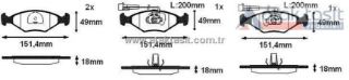 FREN BALATA FISLI ÖN FIAT PALİO 1.2İ 16V 18.00MM 1996-2005/ 1.4İ 16V 1996-2005/ 1.6İ 16V 1996-2005/ ALBEA 1.6 1996-2003/1.2 1996-2003/ SİENA 1.2İ 1997-2002/ 1.4İ 1997-2002/ 1.6İ 1997-2002 resmi