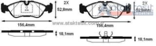 FREN BALATA ÖN OPEL VECTRA B 1.6İ 1995-2003 / VECTRA B 1.8İ 16V 1995-2003 / VECTRA B 2.0 DTI 1995-2003 / VECTRA B 1.7 TD 1995-2003 / DAEWOO ESPERO (KLEJ) 1.8İ 1995-1999 resmi