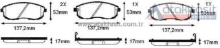 FREN BALATA ÖN İKAZLI TEL DELIKLI NİSSAN MAXİMA (J30) 3.0İ V6 17.00MM 1988-1994 / 200 SX (S13) 1.8 1988-1994 resmi