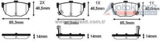 FREN BALATA ARKA İKAZLI KİA CERATO (LD) 1.6İ 2004-2012 / CERATO (LD) 1.5 CRDI 2004-2012 resmi