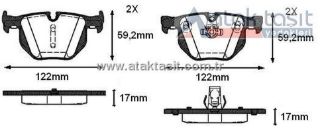 FREN BALATA ARKA BMW 5 SERISI (E60) 525 İ 2003-2010/ (E60) 520 D 2003-2010/ (E60) 520 İ 2003-2010/ (E60) 530 D 2003-2010 / (E60) 525 D 2003-2010 / (E60) 530 İ 2003-2010 resmi