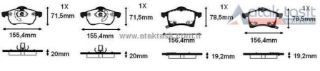 FREN BALATA ÖN İKAZLI OPEL ZAFİRA A 1.6 16V 1999-2005/ ZAFİRA A 1.8 16V 1999-2005/ ASTRA G 1.6 16V 1998-2005/ ASTRA G 2.0 16V 1998-2005/ ASTRA G 2.0 DTI 1998-2005 / ASTRA F 2.0 1991-1998 resmi