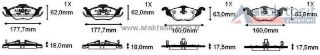 FREN BALATA ÖN İKAZLI OPEL ASTRA G 1.2 16V 1998-2005 / ASTRA G 1.4 16V 1998-2005 / ASTRA G 1.6 16V 1998-2005 / ASTRA G 1.7 DTI 1998-2005 resmi