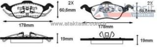 FREN BALATA ÖN FORD FOCUS I 1.6İ 16V 1998-2004/ FOCUS I 1.8İ 16V 1998-2004/ FOCUS I 1.8 TDCI 1998-2004/ FOCUS I 1.6 TDCI 1998-2004/ FOCUS I 1.4İ 16V 1998-2004/ FOCUS I 2.0İ 16V 1998-2004 resmi