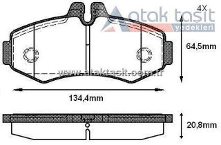 FREN BALATA ÖN MERCEDES VİTO (638) 108 CDI 1997-2003 / VİTO (638) 110 CDI 1997-2003 resmi