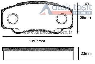 FREN BALATA ARKA FIAT DUCATO (244) 2.8 TDI 19.00MM 2002-2006/ DUCATO 2.3 JTD 2002-2006/ DUCATO 2.8 D 2002-2006/ PEUGEOT BOXER II 2.0 HDI 2002-2006/ CITROEN JUMPER II 2.8 HDI 2002-2006 resmi