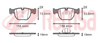 FREN BALATA ÖN LAND ROVER RANGEROVER III 4.2 4X4 19.00MM 2002-2012 resmi