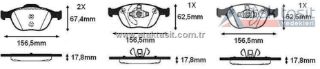 FREN BALATA ÖN FORD TRANSİT CONNECT 1.8 TDCI 2002-2013 / TOURNEO CONNECT 1.8 TDCI 2002-2013 / FOCUS I (DAW,DBW) 2.0İ 16V 1998-2004 resmi