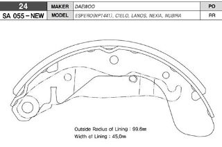 ARKA PABUÇ BALATA CORSA C-VECTRA A-ASTRA F-LACETTİ 05 NUBIRA 03 GS8543 X resmi