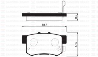 ARKA BALATA HONDA CİVİC VII 01-05 CİVİC VIII 05 ACCORD VII 98-02 ACCORD VIII 06 GDB3177 resmi