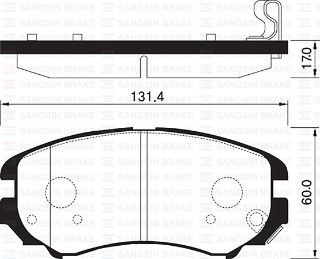 ÖN BALATA TUCSON 04 -SONATA 2.0 CRDI 01/04 COUPE 3.02 KİA MAGENTIS 05 GDB3422-GDB3386-GDB3409 resmi