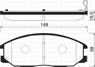 ÖN BALATA STAREX 2.5 CRDI 05 H1 06 SSANGYONG REXTON 2.7 XDİ 11 GDB3412-GDB3257-GDB3297 resmi