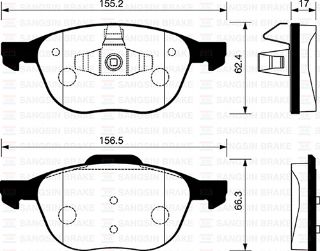 ÖN BALATA FOCUS II 04 CMAX 1.6 TDCI 03 MAZDA 3-5 VOLVO S40-V50 04 GDB1583 resmi