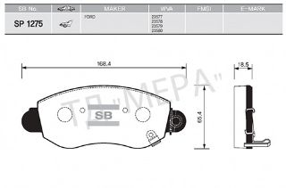 ÖN BALATA TRANSİT V184 01 GDB1424-GDB1461 resmi