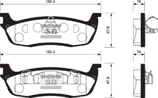 ARKA BALATA GRAND CHEROKEE II 2.7 CRD 02 GRAND CHEROKEE III 5.7 V8-3.7 V6 05 GDB4137 resmi