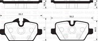 ARKA BALATA BMW E81 02-12 E87 04-12 F20 10 E90-E91-E92-E93 05 MİNİ 10 GDB1612 resmi