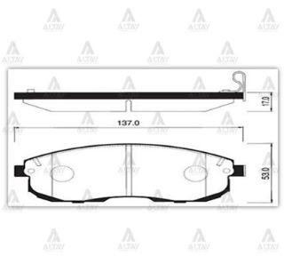 FREN BALATA JUKE 11-18  MAXİMA 01=  LATITUTE 11=  SX4 06= ÖN resmi