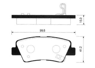 BALATA FREN ARKA-(HYUNDAI: ACCENT-BLUE 2012>2015 / KIA: RIO 2009>2014 / İ20 14>/ İ10 13>/ İ30 12>/ İ40/ TUCSON 09-10/ ELANTRA 1.6 11>/ SONATA 2.4 10>/ KIA: RIO 11>/ CERATO 13>/ SOUL 1.6 06>/ OPTIMA 12> 1.7 CRDI / SSANGYONG: KORANDO 2.0 10> / ACTYON 10> STONIC 2018>> ) resmi