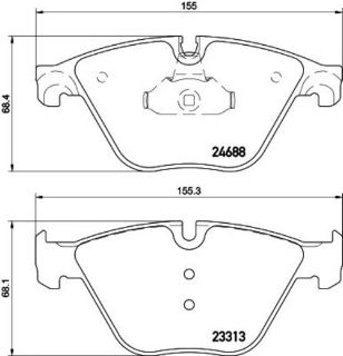 FREN BALATASI ÖN WVA23313-24688 BMW F10 525-530-535 resmi