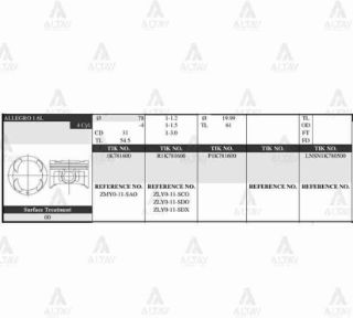 PİSTON TAKIM 323 1.5L   99-03  78.50MM  ZL  0.50 resmi