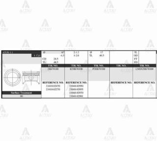 PİSTON TAKIM ATOS 1.1L  PICANTO  06-10  67.50MM  G4HG  0.50 resmi