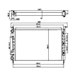 RADYATÖR PALİO-ALBEA 1.2-1.4-1.6 16V AC KLİMASIZ MEK 521X350X34 resmi