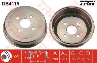 KAMPANA ARKA 1.3:1.4:1.6 COROLLA (E10, E11) 93-01 resmi