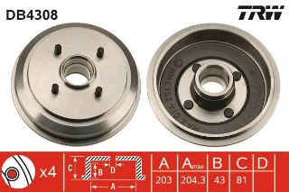 FREN KAMPANA ARKA 203-4 FORD: FIESTA IV 95-02 FIESTA V 01-08  FUSION 02-12 resmi