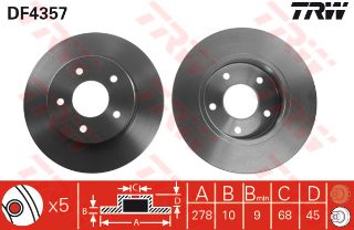 FREN DİSKİ ARKA PRIMERA P12 02> DÜZ 278MM resmi