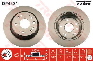 X ARKA FREN AYNASI HAVALI ACCORD VIII TOURER 2.0 CM1/2.4/2.2İCTDİ CM2 04/03 resmi