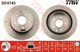 FREN DİSKİ ARKA KOLEOS 08> / 300ZX 03> QASHQAI 07> X-TRAİL 01>13 LEAF 10> HAVALI 292MM resmi