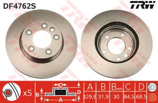 SOL ON FREN DISKI-330×32 5×120 (VW TOUAREG 03-18  PORSCHE CAYENNE 03-10) resmi