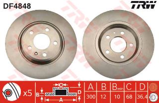 FREN DİSKİ ARKA BM A4-A5-A6-A7-Q5 08- resmi