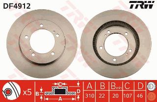 FREN DİSKİ ÖN VİTARA 94>99 HAVALI 310MM resmi