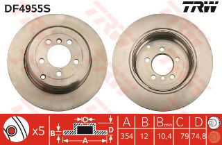 FREN DİSKİ ARKA 3.0TD-4.2-4.4 LAND ROVER RANGE ROVER III 02-12 resmi