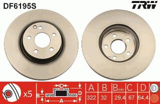 ÖN  FREN DİSKI AYNASI MERCEDES W204 07>14 S204 07>14 W212 09>15 C207 09>16 R172 11> resmi