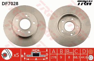 FREN DİSKİ ARKA MAXİMA 95>03 DÜZ 278MM resmi