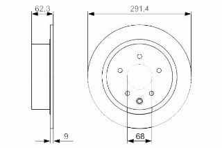 FREN DİSKİ ARKA JUKE 10> QASHQAI 07> PULSAR 14> DÜZ 292MM resmi