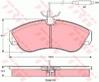 ÖN BALATA FİŞLİ BOXER-DUCATO-JUMPER 1800KG 94-4.02 resmi