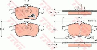 ÖN BALATA ASTRA G 1.8 00/05 ASTRA H 05 ZAFİRA 00 MERİVA 03 CORSA C D 03 COMBO 04 resmi