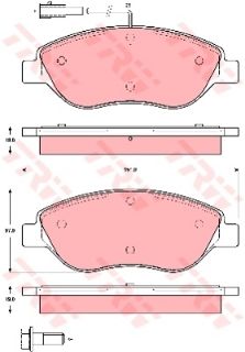 ÖN BALATA EGEA YM-STILO 2.4 20V 01 1.9 JTD-MULTIWAGON 1.9JTD 04 BRAVO 1.9D MULTIJET 07 resmi