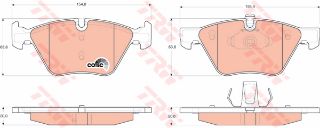 ÖN BALATA BMW E60 03-10 E61 04 E90 05-11 E91 05 E92 06 E93 07 E84 X1 09 E89 Z4 09-13 resmi