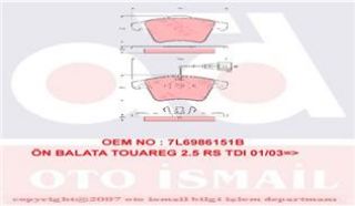 ÖN BALATA TOUAREG 2.5RS TDI 03-10 3.0TDİ 3.6FSİ 05-10 4.2 FSİ 02-10 5.0TDİ 6.0 W12 04-10 resmi