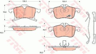 ÖN BALATA ASTRA H 04 MERİVA 03 ZAFİRA 05 CORSA C D 03 COMBO 04 resmi